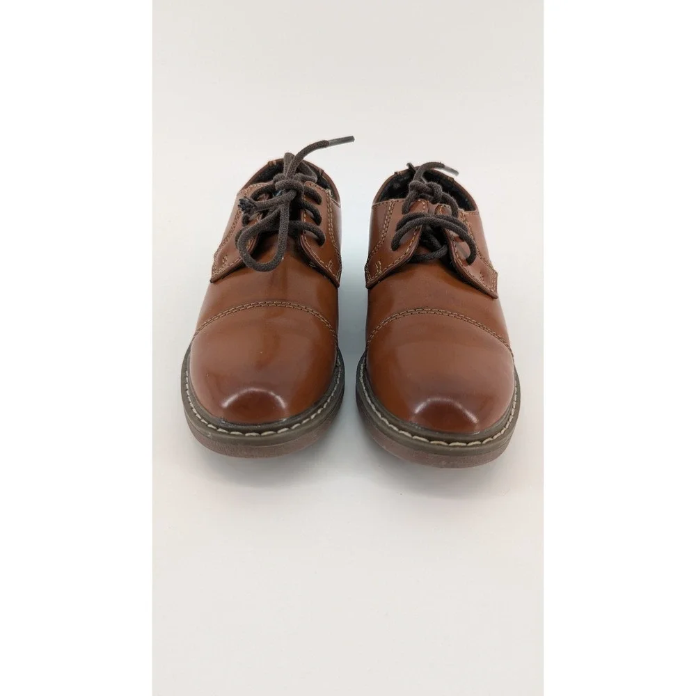 Bruno Marc Boys Cognac Brown Cap Toe Oxford Dress Shoes SBOX211K Size 10 Toddler